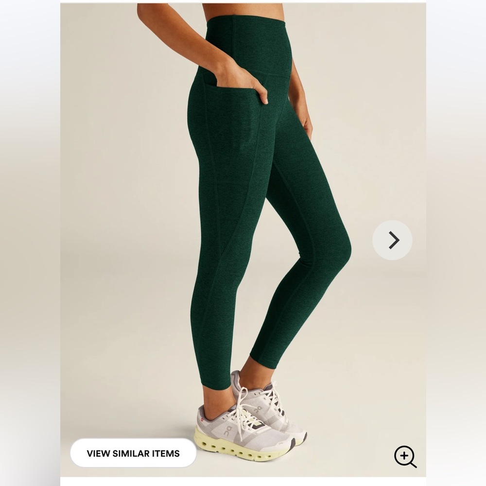 Beyond Yoga High-Waisted Spacedye Out of Pocket Green Leggings Medium